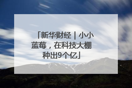 新华财经｜小小蓝莓，在科技大棚种出9个亿