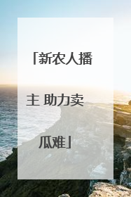 新农人播主 助力卖瓜难