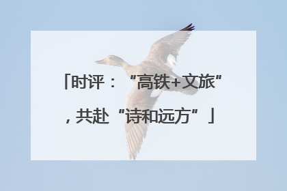 时评：“高铁+文旅”，共赴“诗和远方”
