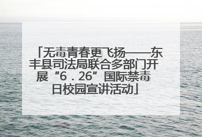 无毒青春更飞扬——东丰县司法局联合多部门开展“6．26”国际禁毒日校园宣讲活动