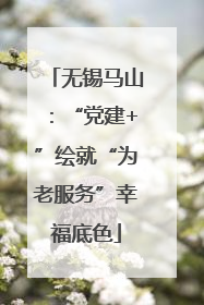 无锡马山：“党建+”绘就“为老服务”幸福底色
