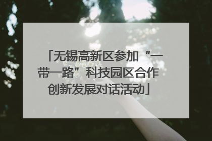 无锡高新区参加“一带一路”科技园区合作创新发展对话活动