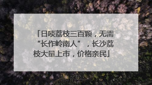 日啖荔枝三百颗，无需“长作岭南人”，长沙荔枝大量上市，价格亲民