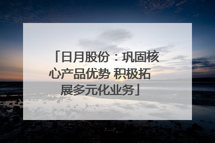 日月股份：巩固核心产品优势 积极拓展多元化业务