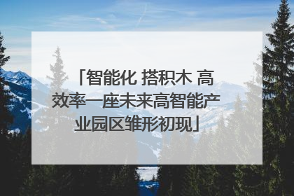 智能化 搭积木 高效率一座未来高智能产业园区雏形初现