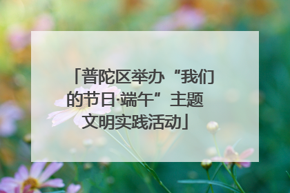 普陀区举办“我们的节日·端午”主题文明实践活动