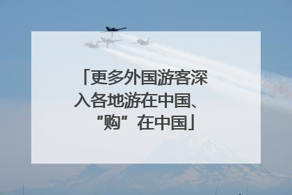 更多外国游客深入各地游在中国、“购”在中国