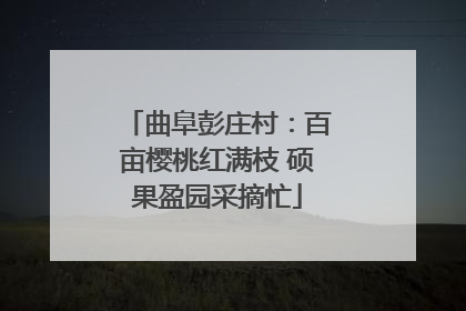 曲阜彭庄村：百亩樱桃红满枝 硕果盈园采摘忙