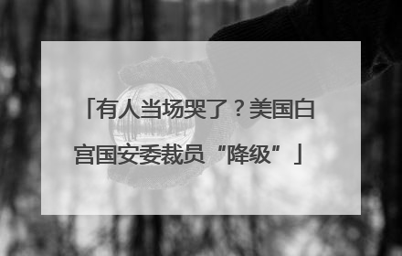 有人当场哭了？美国白宫国安委裁员“降级”
