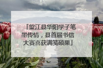 望江县华阳学子笔墨传情，县首届书信大赛喜获满笺硕果