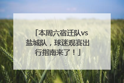 本周六宿迁队vs盐城队，球迷观赛出行指南来了！