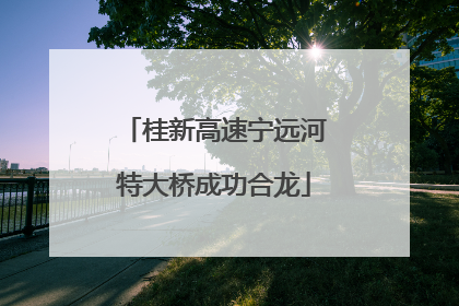 桂新高速宁远河特大桥成功合龙