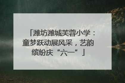 潍坊潍城芙蓉小学：童梦跃动展风采，艺韵缤纷庆“六一”
