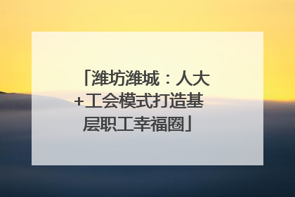 潍坊潍城：人大+工会模式打造基层职工幸福圈