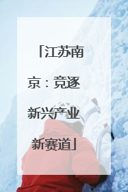 江苏南京：竞逐新兴产业新赛道