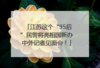 江苏这个“95后”民警将亮相国新办中外记者见面会！