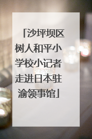 沙坪坝区树人和平小学校小记者走进日本驻渝领事馆