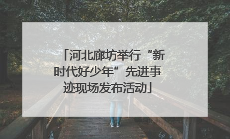 河北廊坊举行“新时代好少年”先进事迹现场发布活动