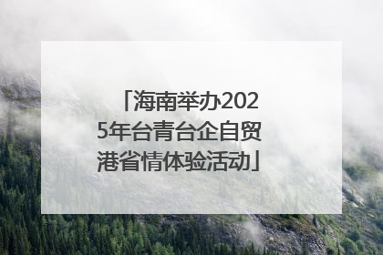 海南举办2025年台青台企自贸港省情体验活动