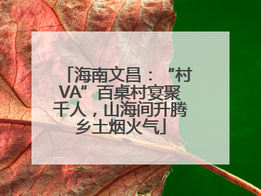 海南文昌：“村VA”百桌村宴聚千人，山海间升腾乡土烟火气