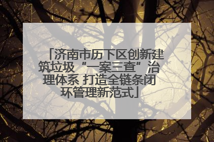 济南市历下区创新建筑垃圾“一案三查”治理体系 打造全链条闭环管理新范式