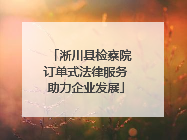 淅川县检察院订单式法律服务助力企业发展