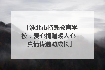 淮北市特殊教育学校：爱心捐赠暖人心 真情传递助成长