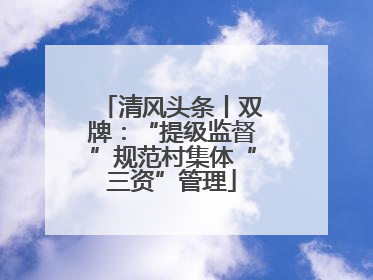 清风头条丨双牌：“提级监督”规范村集体“三资”管理