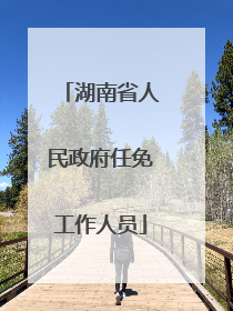 湖南省人民政府任免工作人员