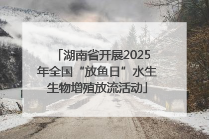 湖南省开展2025年全国“放鱼日”水生生物增殖放流活动