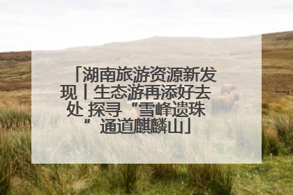 湖南旅游资源新发现丨生态游再添好去处 探寻“雪峰遗珠”通道麒麟山