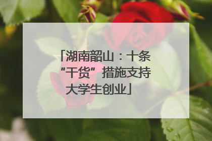 湖南韶山：十条“干货”措施支持大学生创业