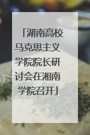 湖南高校马克思主义学院院长研讨会在湘南学院召开
