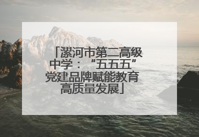 漯河市第二高级中学：“五五五”党建品牌赋能教育高质量发展