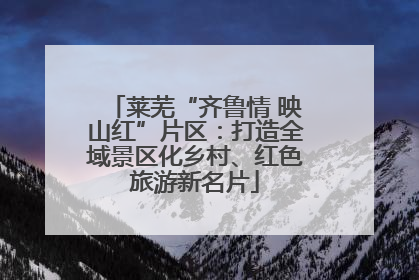 莱芜“齐鲁情 映山红”片区：打造全域景区化乡村、红色旅游新名片