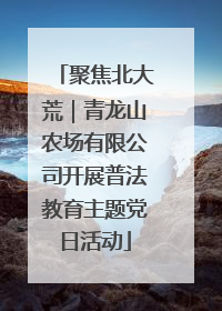 聚焦北大荒｜青龙山农场有限公司开展普法教育主题党日活动