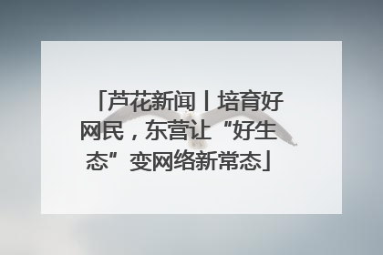 芦花新闻丨培育好网民，东营让“好生态”变网络新常态