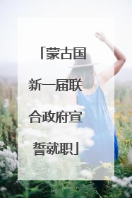 蒙古国新一届联合政府宣誓就职