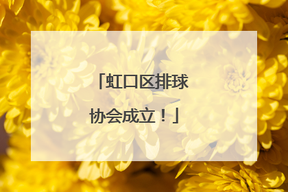 虹口区排球协会成立！