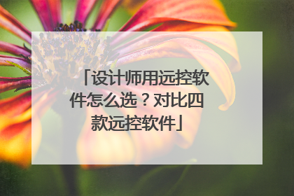 设计师用远控软件怎么选？对比四款远控软件