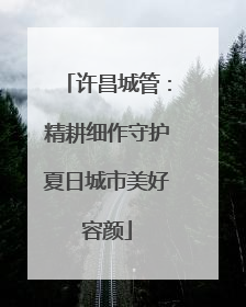 许昌城管：精耕细作守护夏日城市美好容颜