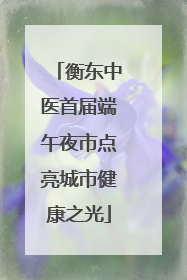 衡东中医首届端午夜市点亮城市健康之光