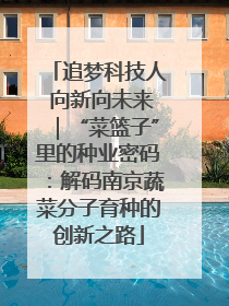 追梦科技人 向新向未来｜“菜篮子”里的种业密码：解码南京蔬菜分子育种的创新之路