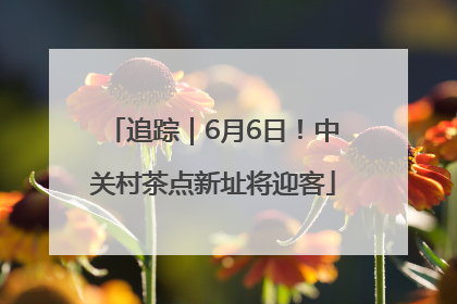 追踪｜6月6日！中关村茶点新址将迎客