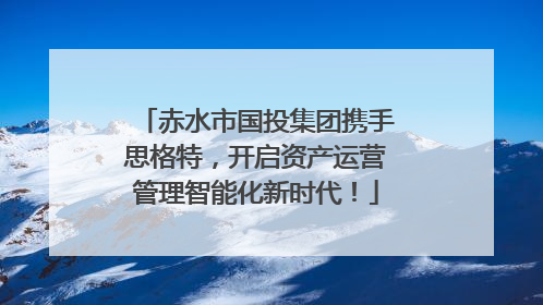 赤水市国投集团携手思格特，开启资产运营管理智能化新时代！