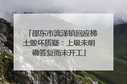 邵东市流泽镇回应梯土毁坏质疑：上级未明确答复而未开工