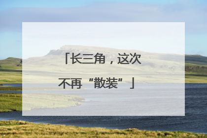 长三角，这次不再“散装”
