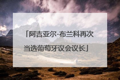 阿吉亚尔-布兰科再次当选葡萄牙议会议长