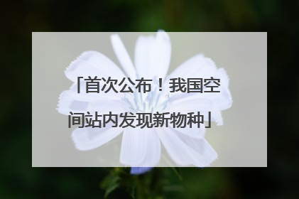 首次公布！我国空间站内发现新物种