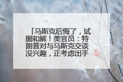 马斯克后悔了，试图和解！美官员：特朗普对与马斯克交谈没兴趣，正考虑出手此前买的红色特斯拉！特斯拉股价巨震